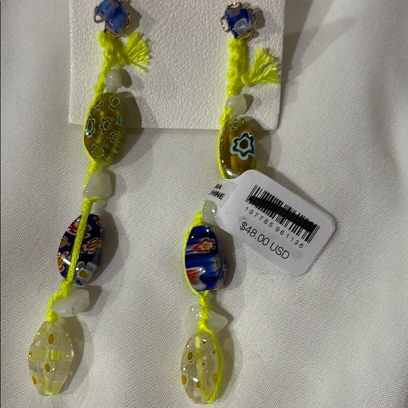 Free People Ariana Ost Voyage Dangle Earrings NWT - Picture 3 of 3